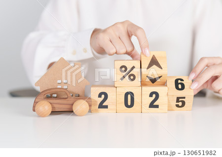 2026 New Year with percentage change to UP and Down arrow with car and Home model. Car loan, Interest rate, real estate, house, Insurance, Financial, Repair, Tax, mortgage and Maintenance 2026 New Year with percentage change to UP and Down arrow with car and Home model. Car loan, Interest rate, real estate, house, Insurance, Financial, Repair, Tax, mortgage and Maintenance 130651982