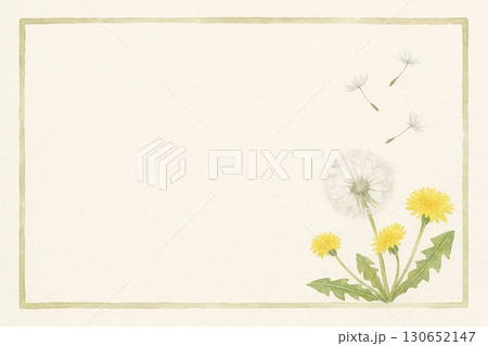ポストカード　タンポポ 130652147