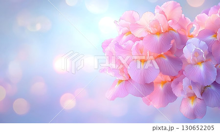 Delicate Pink Flowers with Soft Bokeh Background for Serene Visual Aesthetics Delicate Pink Flowers with Soft Bokeh Background for Serene Visual Aesthetics 130652205