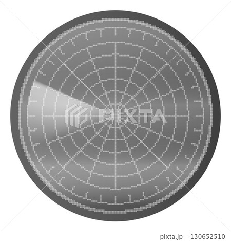 Realistic digital gray HUD radar display in searching, vector pixel navigation interface, 8 bit navy or air sonar system Realistic digital gray HUD radar display in searching, vector pixel navigation interface, 8 bit navy or air sonar system 130652510