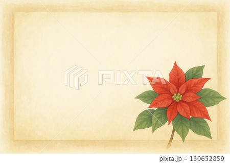 ポストカード　ポインセチア 130652859