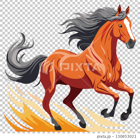 連續馬的例證 130653021