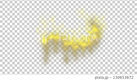 Yellow sand and smoke cloud texture on transparent background for template use or mockup realistic png 130653672