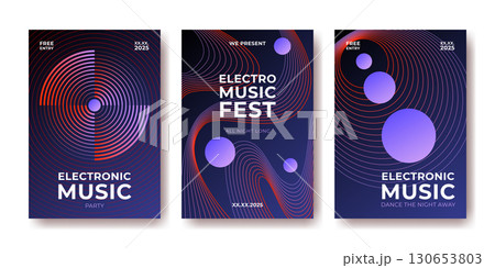 Electro music sound festival posters Electro music sound festival posters 130653803