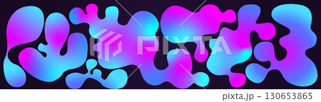 Liquid funky shape pattern 130653865