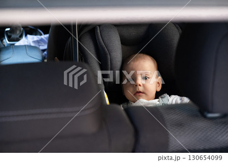 Cute Baby in Car Seat Safety Concept 130654099