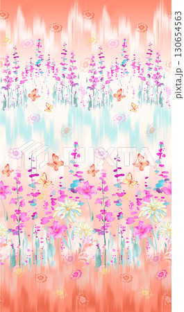 Diverse Floral Patterned Decorative Textile Collection 130654563