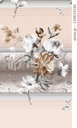Diverse Floral Patterned Decorative Textile Collection Diverse Floral Patterned Decorative Textile Collection 130654580