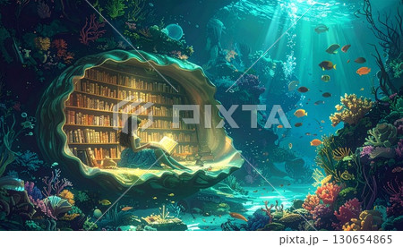 幻想_海底図書館_3 130654865
