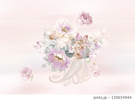 Assorted Floral Patterned Decorative Paper Designs 130654944