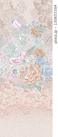 Diverse Floral and Patterned Decorative Paper Collection 130655384