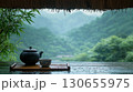 山の中にあるお洒落なカフェ 130655975