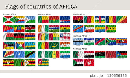 Africa flags big set 130656586