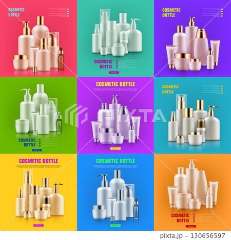 Cosmetic bottles mockup 130656597