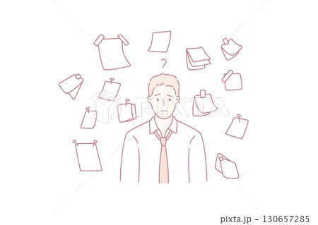 Having much work and duties concept. 130657285