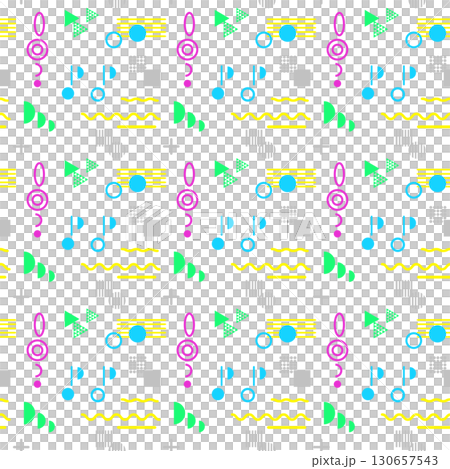 Music motif geometric seamless pattern background (vivid) 130657543