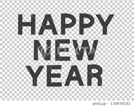 年賀状にHAPPY NEW YEARの文字素材 130659181
