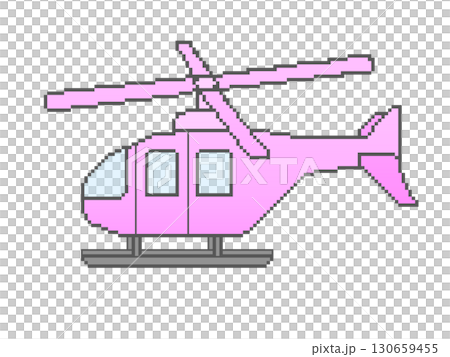 Helicopter pixel art (pink) 130659455