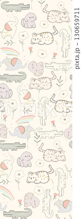 Charming Floral and Cartoon Patterned Decorative Paper Collection 130659711