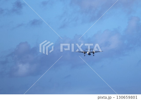 空からこちらへ向かって飛んでくる航空機 130659801