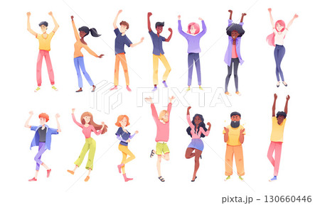 A Vibrant and Diverse Group of People Joyfully Celebrating Special Moments Together A Vibrant and Diverse Group of People Joyfully Celebrating Special Moments Together 130660446
