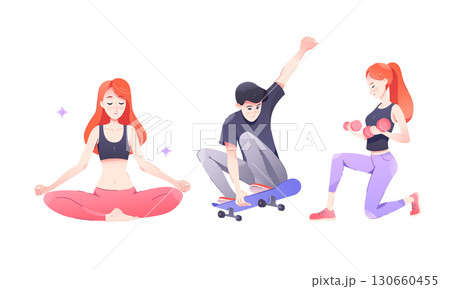 Embracing a Dynamic Lifestyle The Intersection of Mindfulness, Skateboarding, and Fitness 130660455