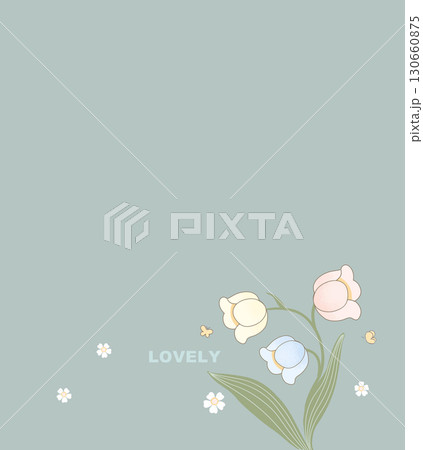 Pastel Floral Patterned Decorative Paper Collection 130660875