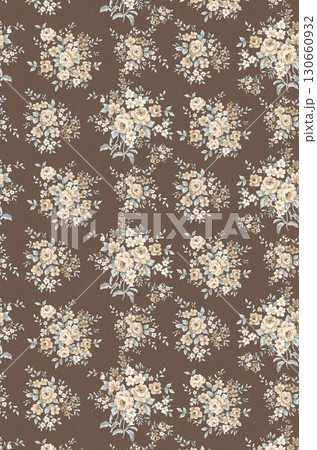 Pastel Floral Patterned Decorative Paper Collection 130660932