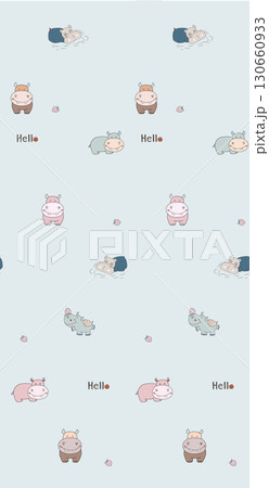 Pastel Floral Patterned Decorative Paper Collection 130660933