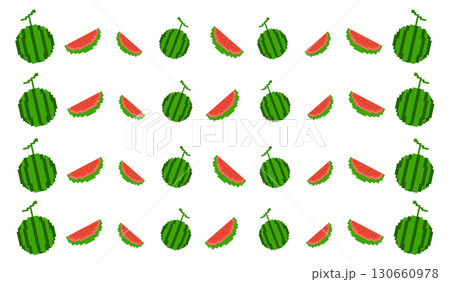 スイカパターン_ドット絵 スイカパターン_ドット絵 130660978