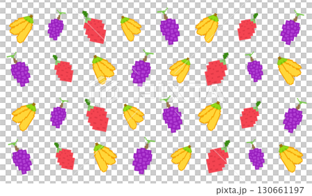 フルーツパターン_ドット絵 130661197