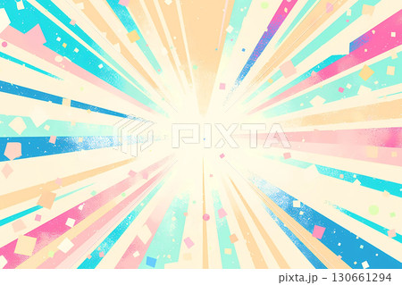 ポップな集中線の背景素材 130661294