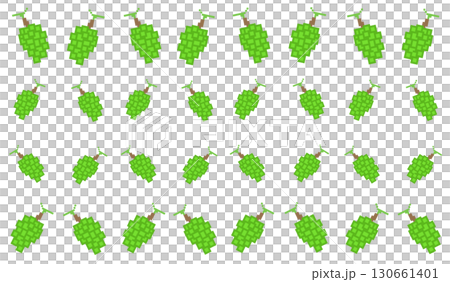 Green grape pattern_pixel art Green grape pattern_pixel art 130661401