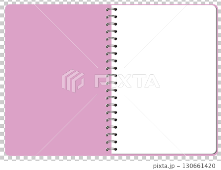 Double-page spiral notebook, page 1 (plain, pink cover) Double-page spiral notebook, page 1 (plain, pink cover) 130661420