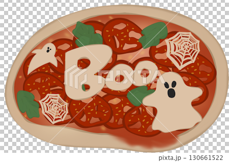 pizza with tomato and cheese 130661522