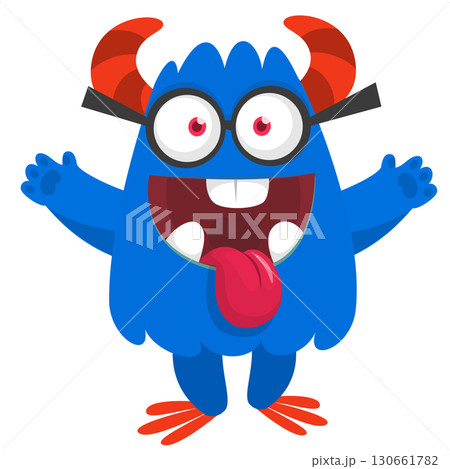 Cartoon funny monster character design with funny face expression. Halloween vector illustration Cartoon funny monster character design with funny face expression. Halloween vector illustration 130661782