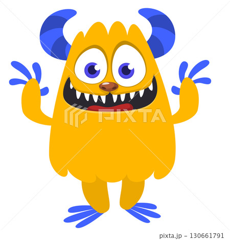 Cartoon funny monster character design with funny face expression. Halloween vector illustration Cartoon funny monster character design with funny face expression. Halloween vector illustration 130661791