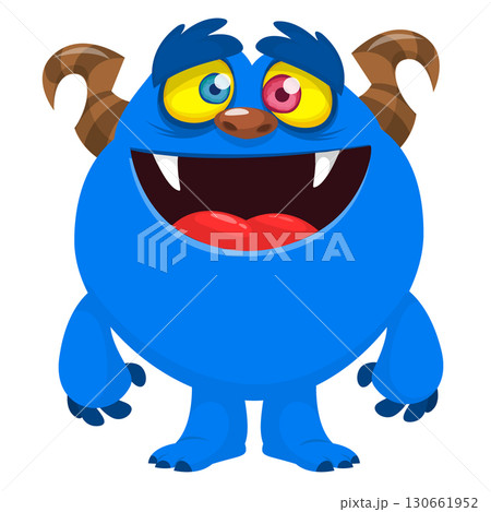 Cartoon funny monster character design with funny face expression. Halloween vector illustration Cartoon funny monster character design with funny face expression. Halloween vector illustration 130661952