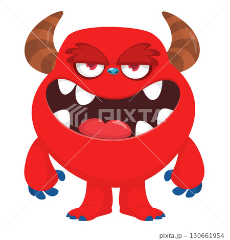 Cartoon funny monster character design with funny face expression. Halloween vector illustration Cartoon funny monster character design with funny face expression. Halloween vector illustration 130661954