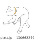 変なポーズのネコイラスト 130662259