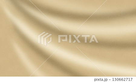 絹サテン生地布風の背景テクスチャー　金色ゴールドの豪華エレガント　上品な光沢 130662717