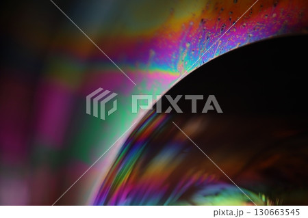 Colourful interference pattern, chemical liquid film, macro abstraction, scientific background, liquid edge Colourful interference pattern, chemical liquid film, macro abstraction, scientific background, liquid edge 130663545