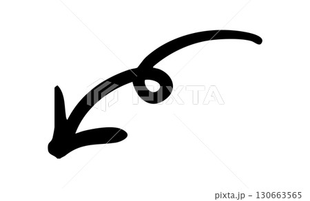 手書きのくるくる矢印 手書きのくるくる矢印 130663565