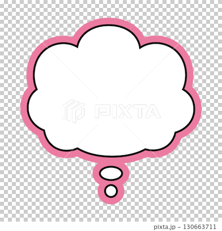Simple speech bubble illustration - Fluffy 130663711