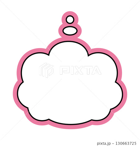 シンプルな吹き出しのイラスト もこもこ シンプルな吹き出しのイラスト もこもこ 130663725