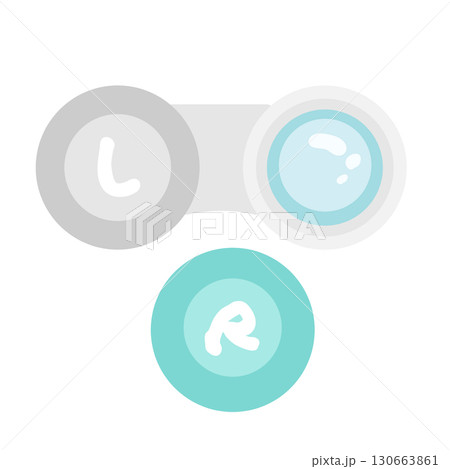 コンタクトレンズ ケース イラスト コンタクトレンズ ケース イラスト 130663861