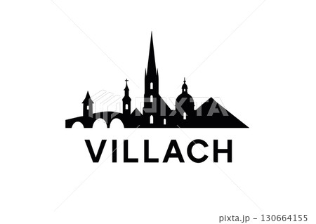 City skyline with iconic buildings and landmarks, Villach 130664155