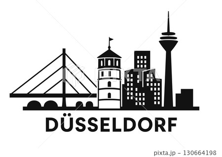 City skyline with iconic buildings and landmarks, D?sseldorf 130664198