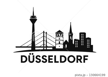 City skyline with iconic buildings and landmarks, D?sseldorf 130664199