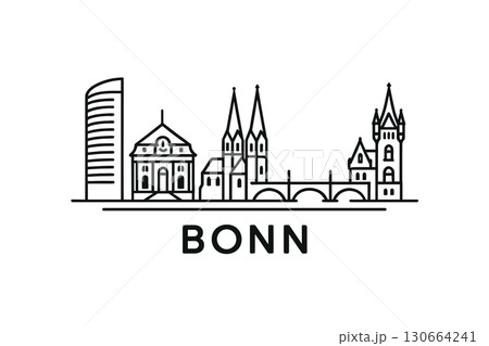 City skyline with iconic buildings and landmarks, Bonn City skyline with iconic buildings and landmarks, Bonn 130664241